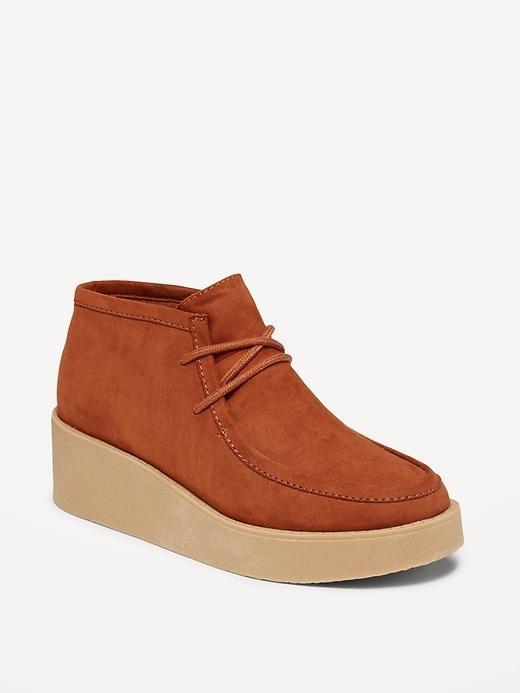 Faux-Suede Platform Booties Product Image