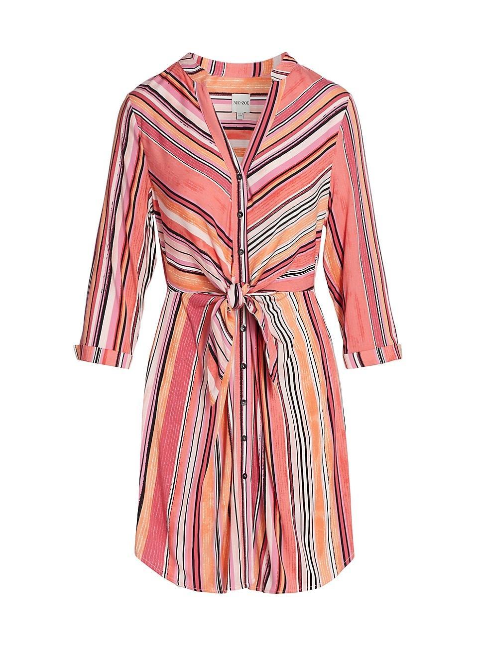 Womens Sunset Stripe Shirtdress Product Image