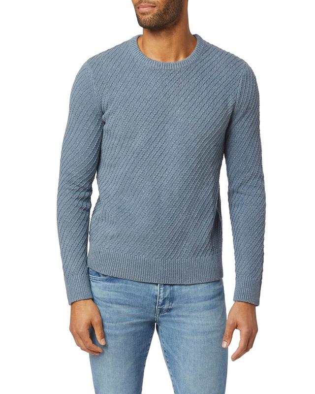 Mens Recycled Cable-Knit Crew Sweater Product Image