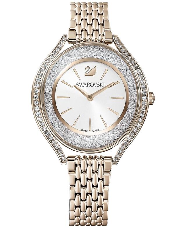 Swarovski Womens Swiss Crystalline Aura Gold-Tone Stainless Steel Pvd Bracelet Watch 35mm Product Image