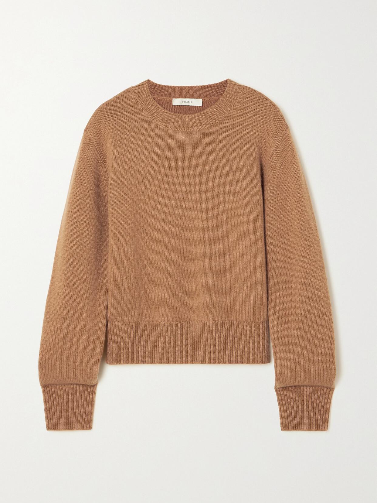 FRAME Cashmere Crew-neck Sweater In Brown product image