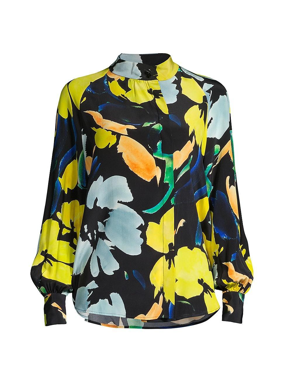 Womens Hereafter Floral Silk Blouse Product Image