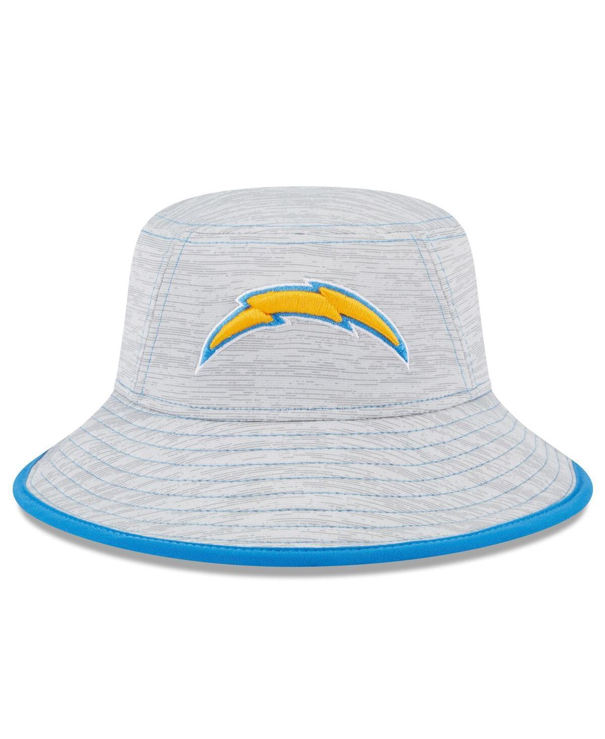 Mens New Era Gray Los Angeles Chargers Game Bucket Hat Product Image