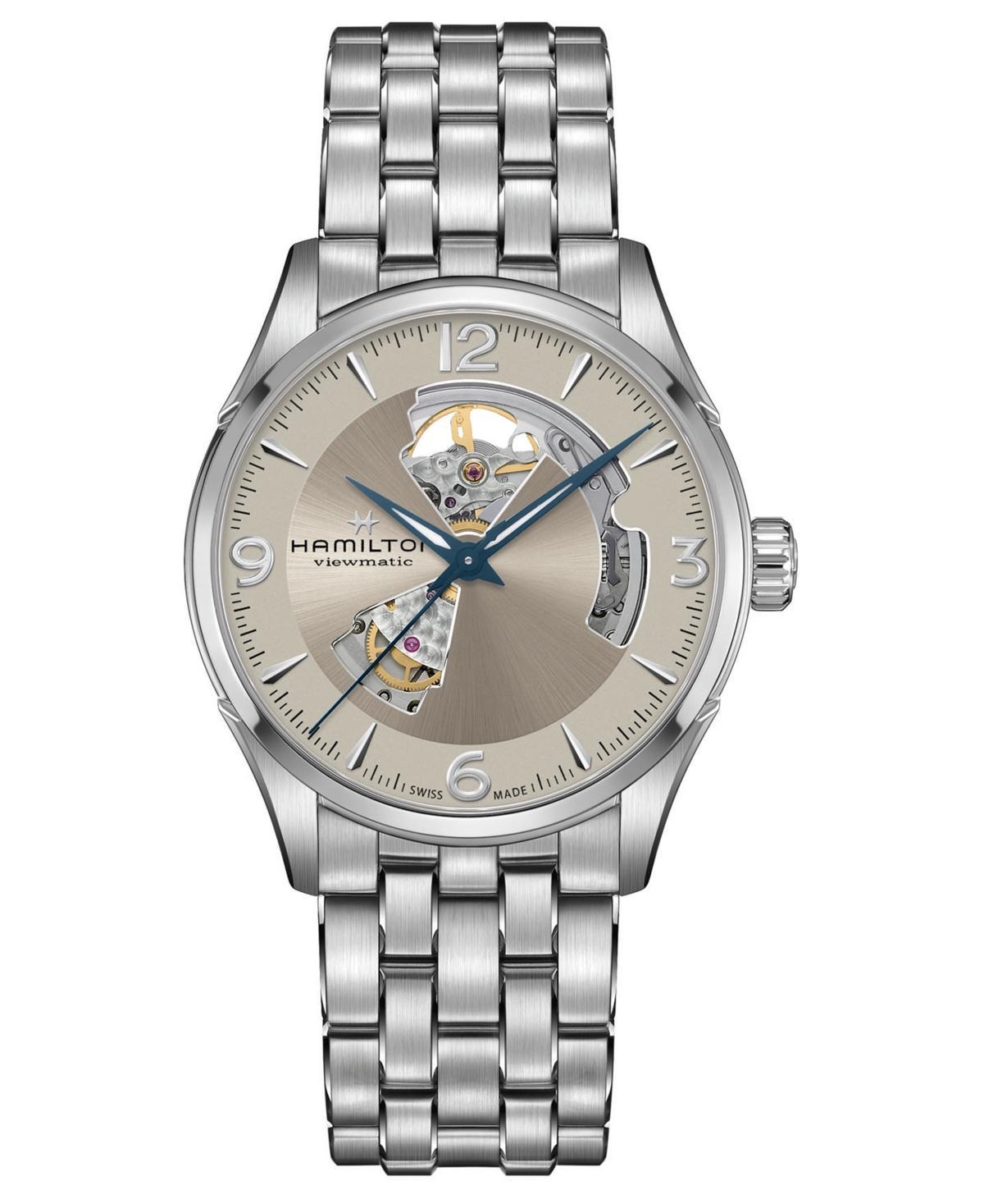 Hamilton Mens Swiss Automatic Jazzmaster Stainless Steel Bracelet Watch 42mm - Stainless Steel Product Image