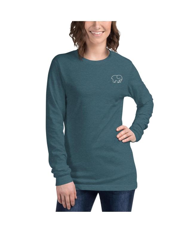 Ivory Ella Elephant Doodles Long Sleeve Womans T-Shirt Product Image