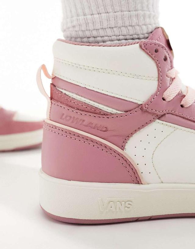 Vans Lowland Mid CC JMP sneakers in pink and cream Product Image