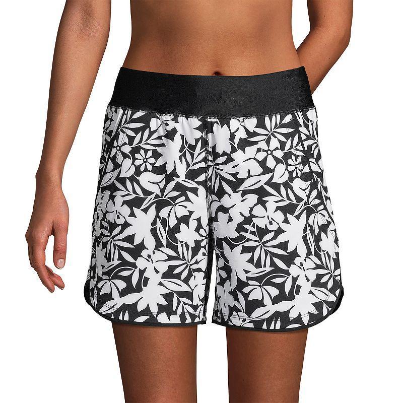 Petite Lands End 5 Quick Dry Swim Shorts With Panty, Womens Product Image