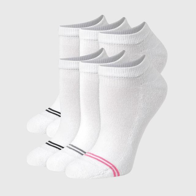 Hanes Womens Striped Cushioned 6pk No Show Socks 5-9 Product Image