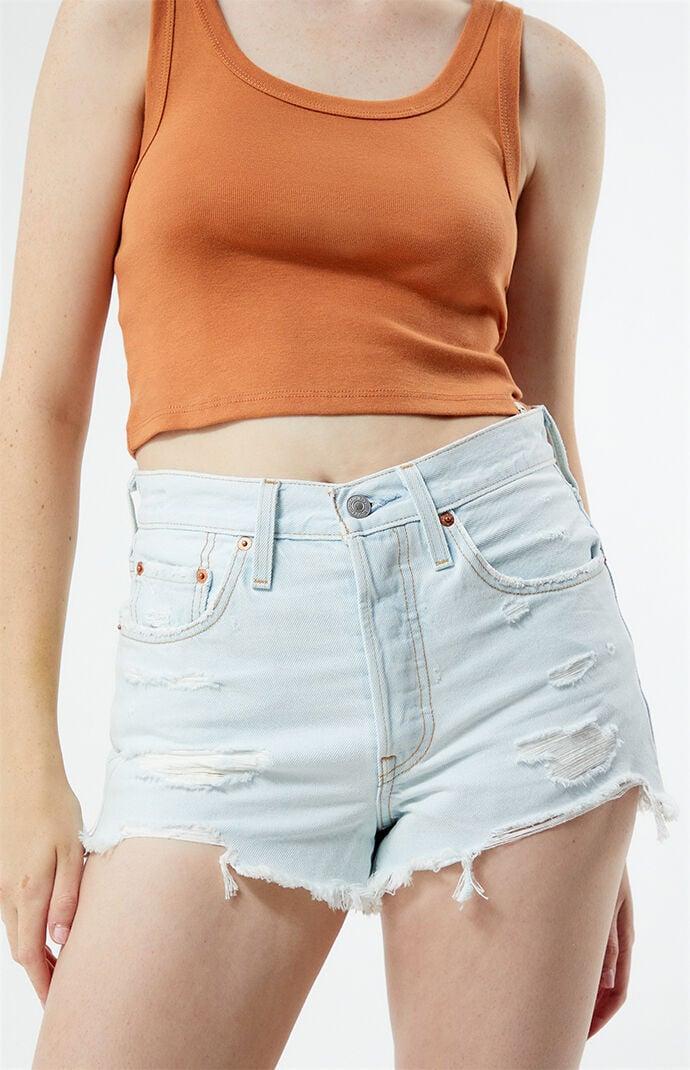 Levi's Women's 501 Medium Indigo Denim Shorts Product Image