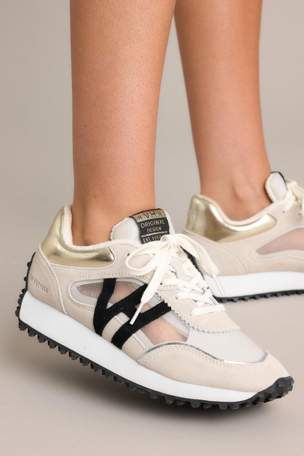 Vintage Havana Cosmic 6 Clear Taupe & Black Mesh Sneakers (RESTOCK SEPTEMBER) Product Image