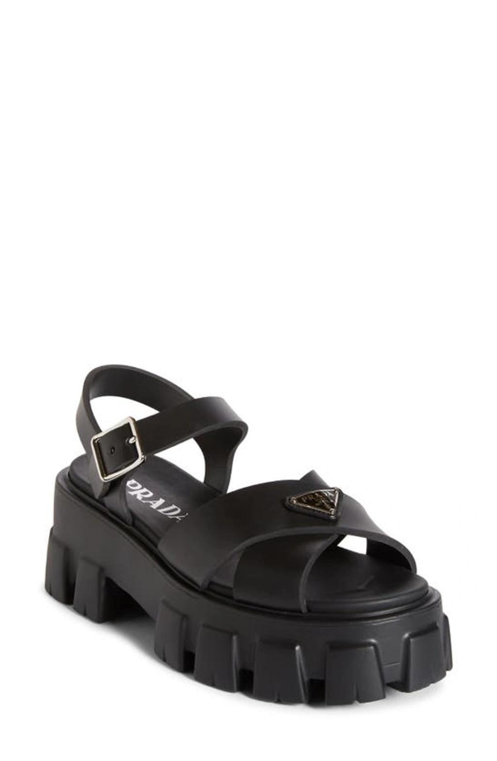 Monolith Crisscross Ankle-Strap Chunky Sandals Product Image