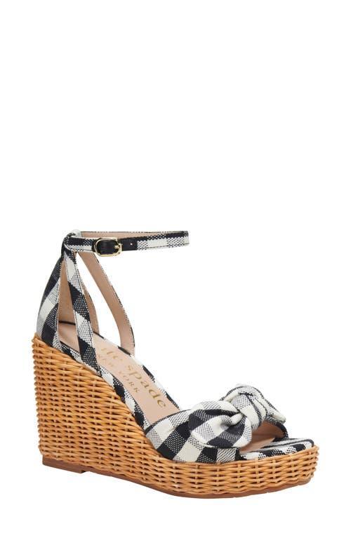 Kate Spade New York tianna gingham wicker wedge sandal Product Image