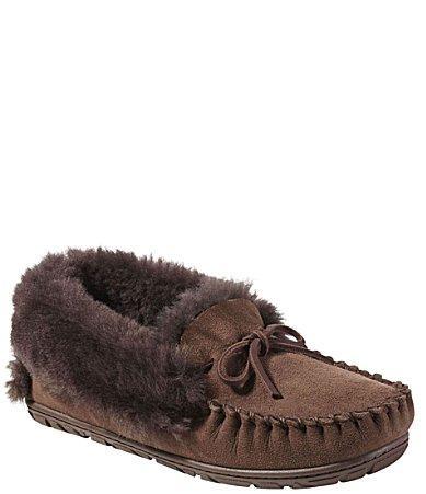 L.L.Bean Wicked Good Shearling Moccasin Slippers Product Image