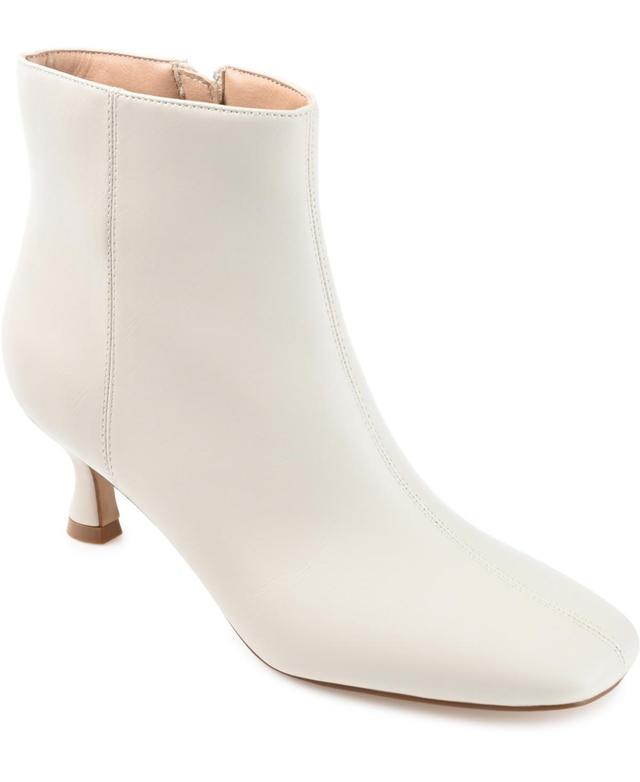 Journee Collection Kelssa Tru Comfort Foam Womens Ankle Boots Ivory Product Image