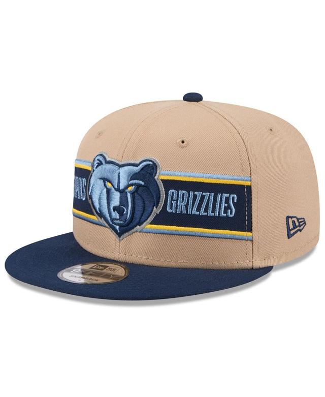 New Era Mens Tan Memphis Grizzlies 2024 Nba Draft 9FIFTY Snapback Hat - Tan, Navy Product Image