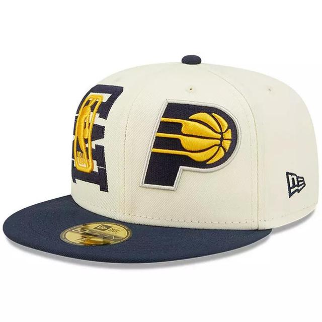 Mens New Era Cream Indiana Pacers 2022 NBA Draft 59FIFTY Fitted Hat Blue Product Image