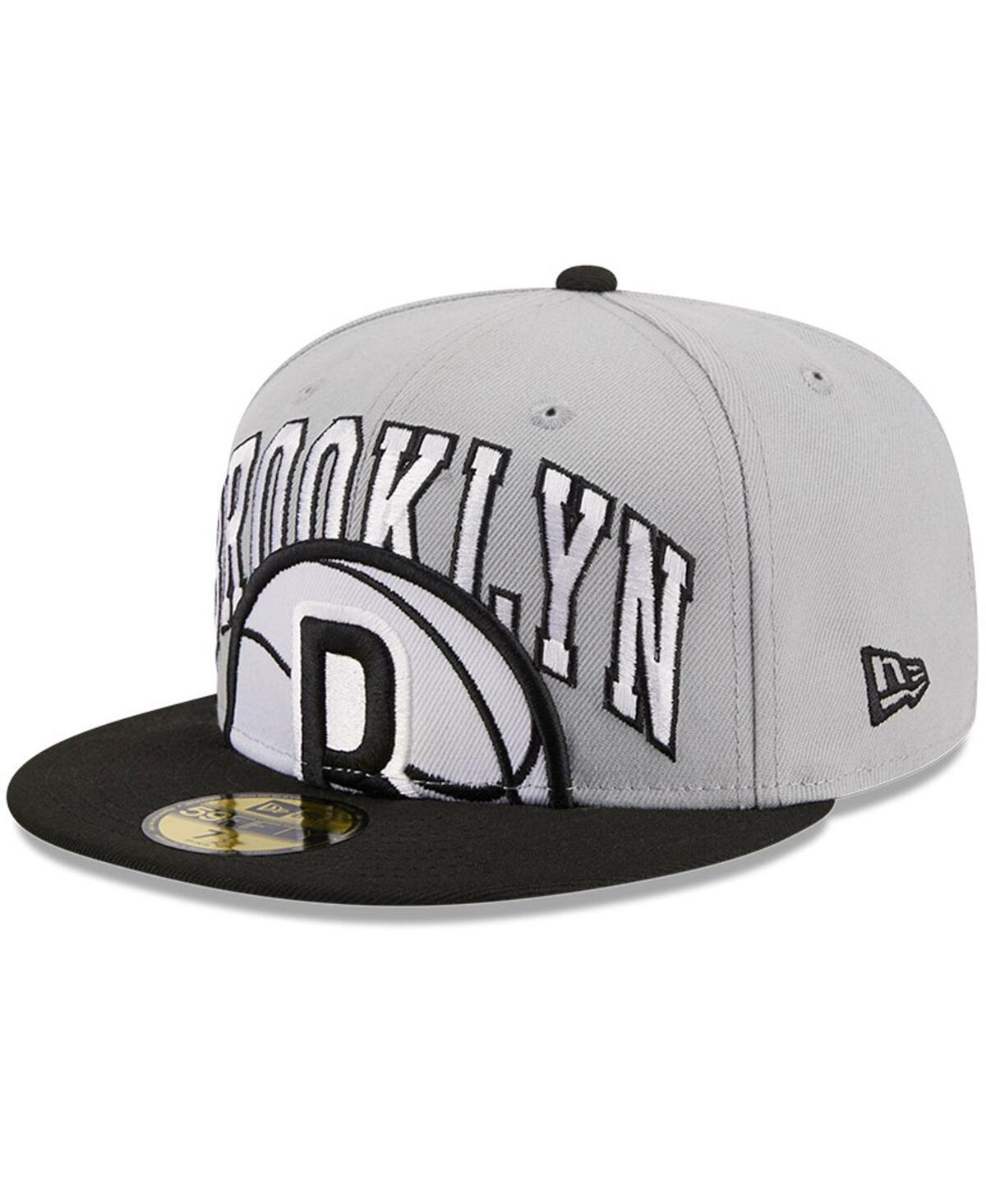 Mens New Era Gray/Black Brooklyn Nets Tip-Off Two-Tone 59FIFTY Fitted Hat Product Image