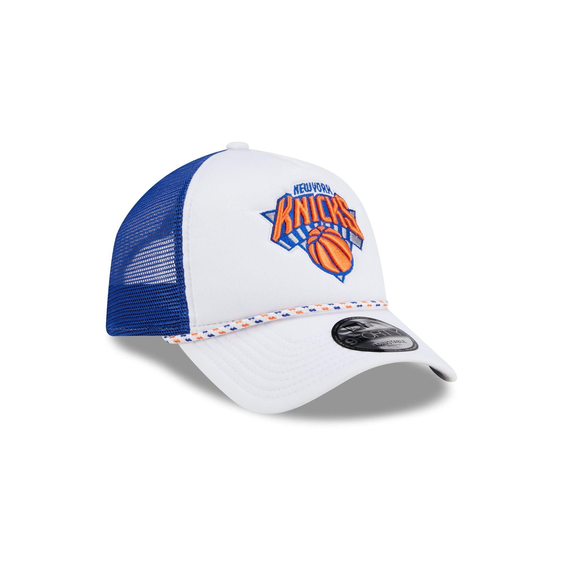 New York Knicks Court Sport 9FORTY A-Frame Trucker Hat Male Product Image