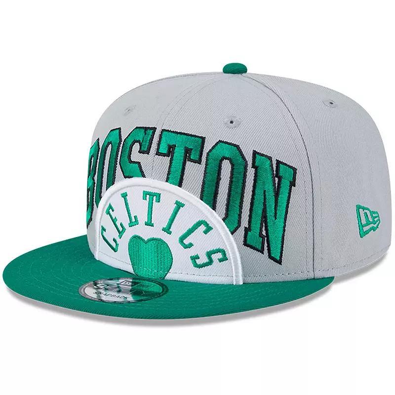 Mens New Era Gray Boston Celtics Tip-Off Two-Tone 9FIFTY Snapback Hat - Gray Product Image