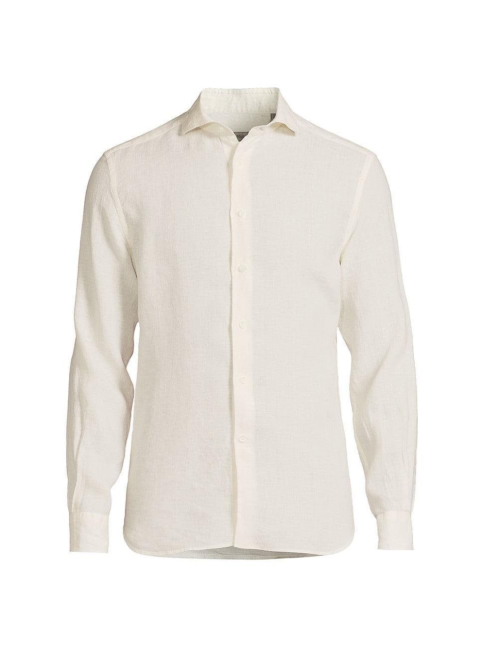 Mens Linen Button-Front Shirt Product Image