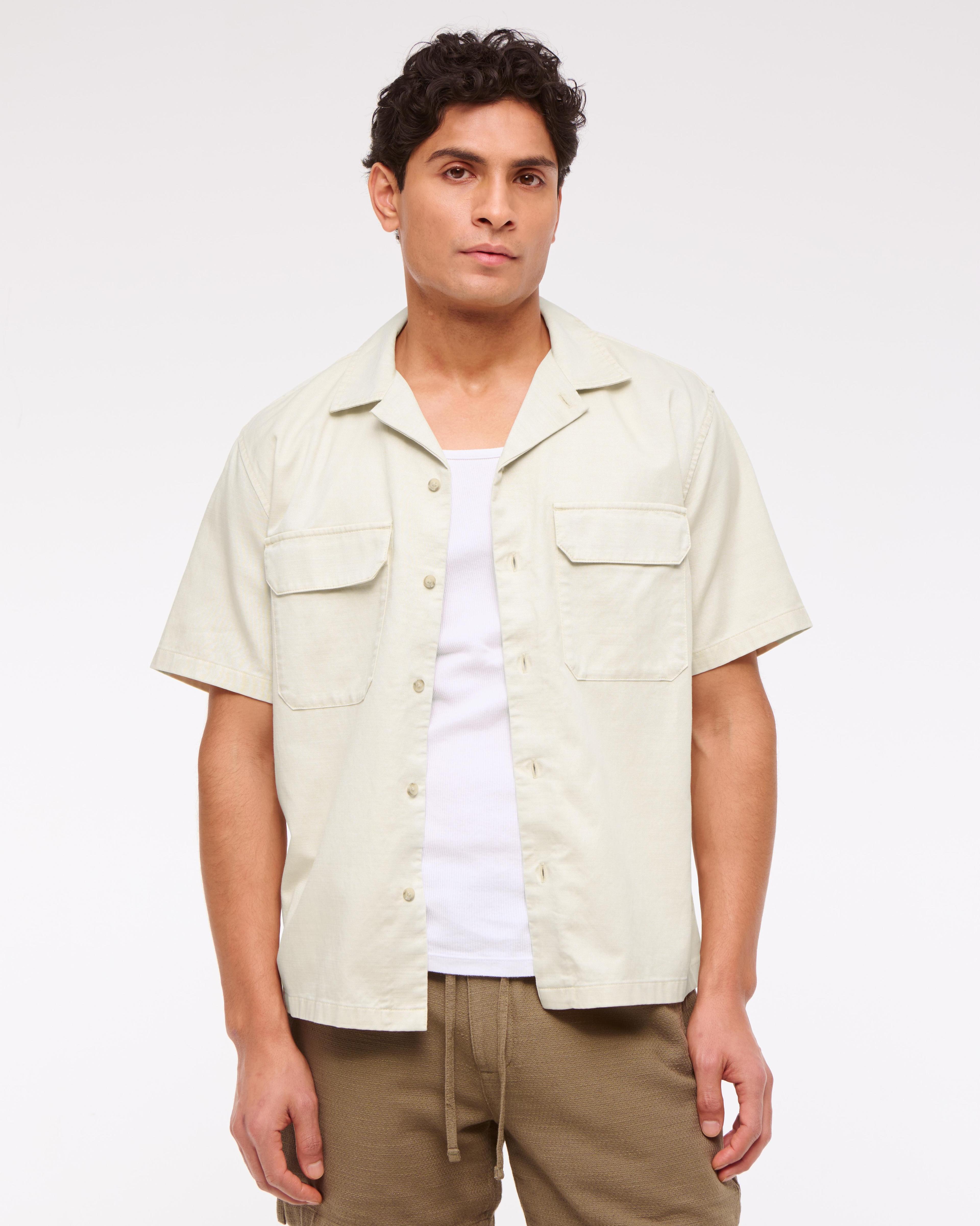 Camp Collar Button-Up Shirt Product Image