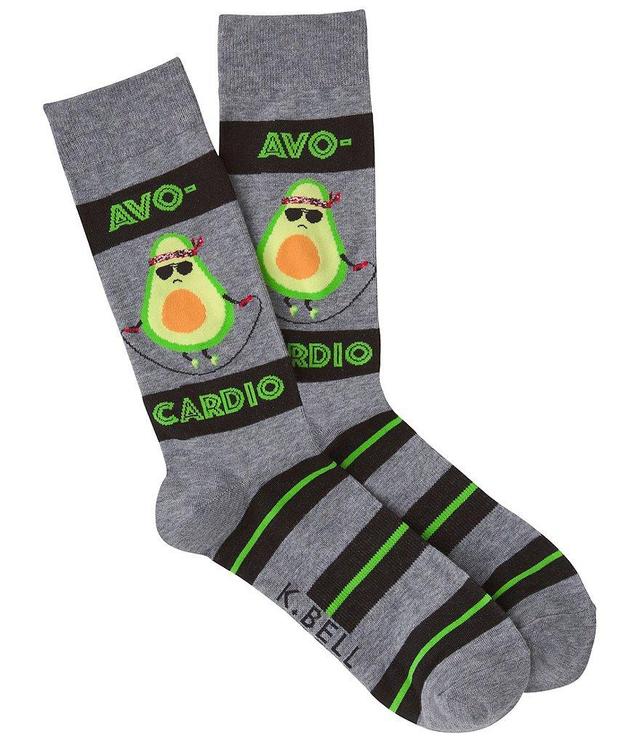 K. Bell Avo-Cardio/Striped Crew Dress Socks Product Image