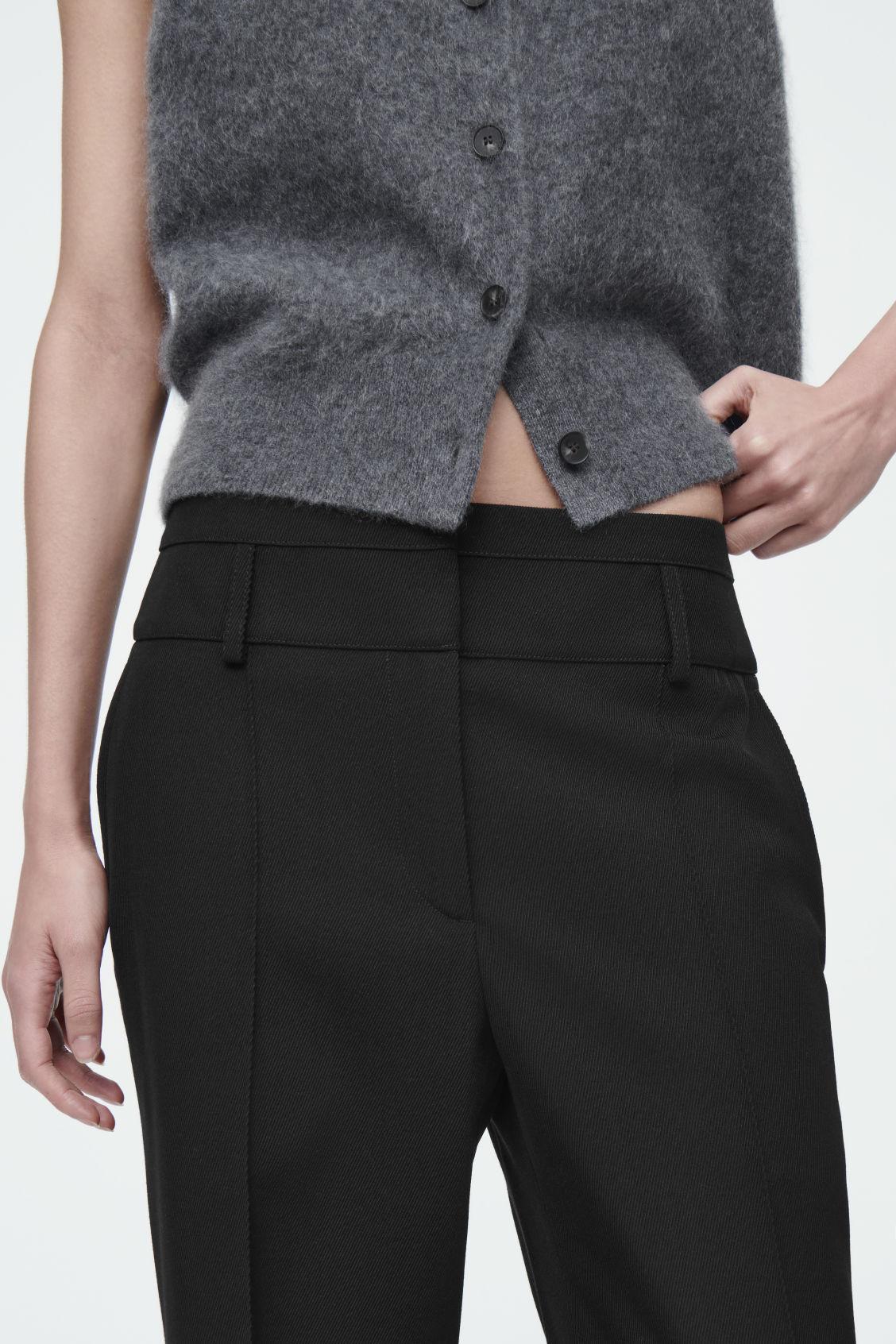 TAILORED WOOL-BLEND TWILL TROUSERS Product Image