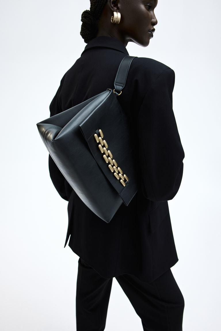 H & M - Shoulder Bag - Black Product Image