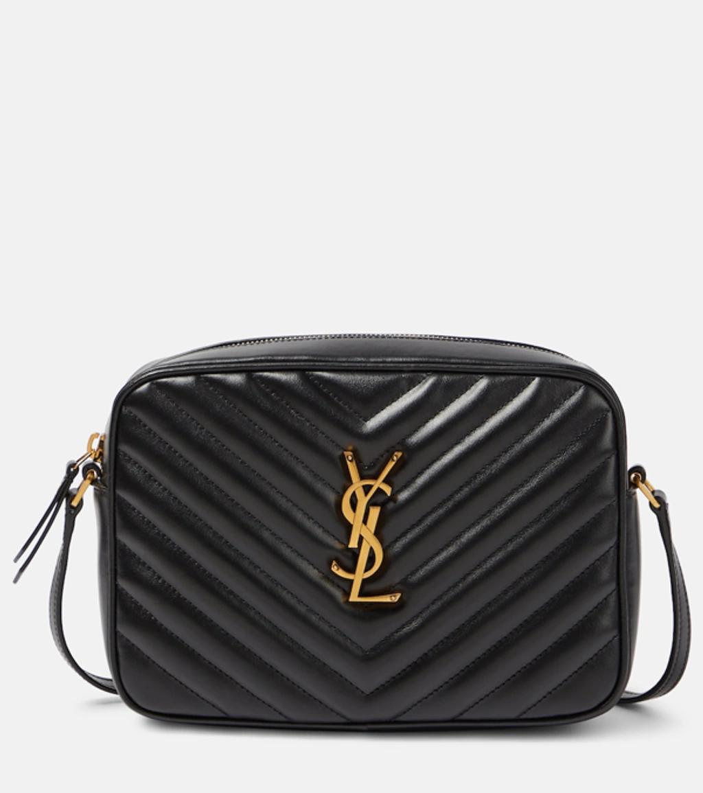 SAINT LAURENT Lou Camera Medium Leather Crossbody Bag In Black Product Image