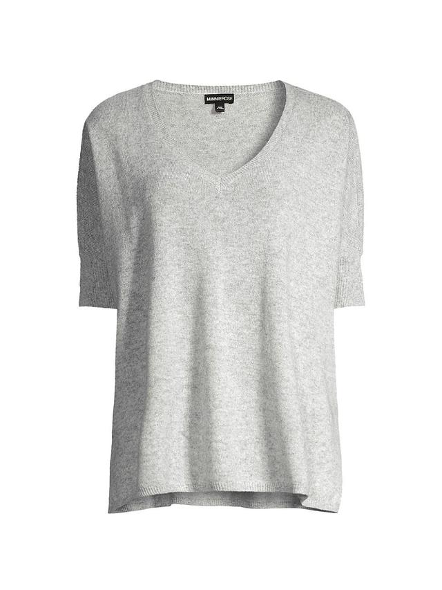 Womens Pow Pow Cashmere Short-Sleeve Sweater Product Image