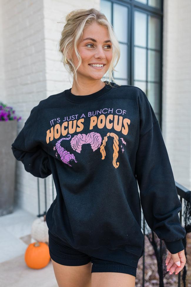 Hocus Pocus Trio Black Oversized Graphic Sweatshirt Product Image