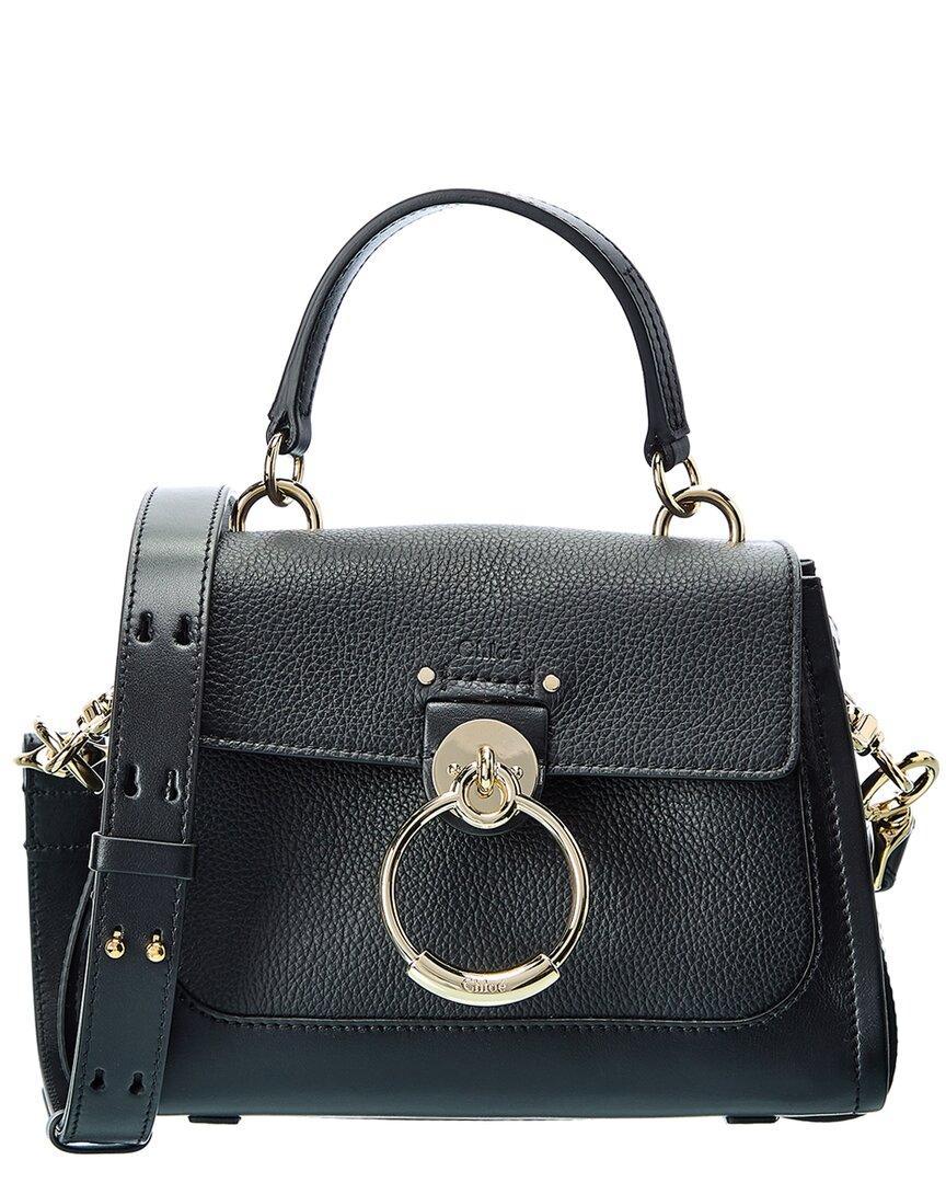 Chloe Tess Day Mini Leather Shoulder Bag In Black Product Image