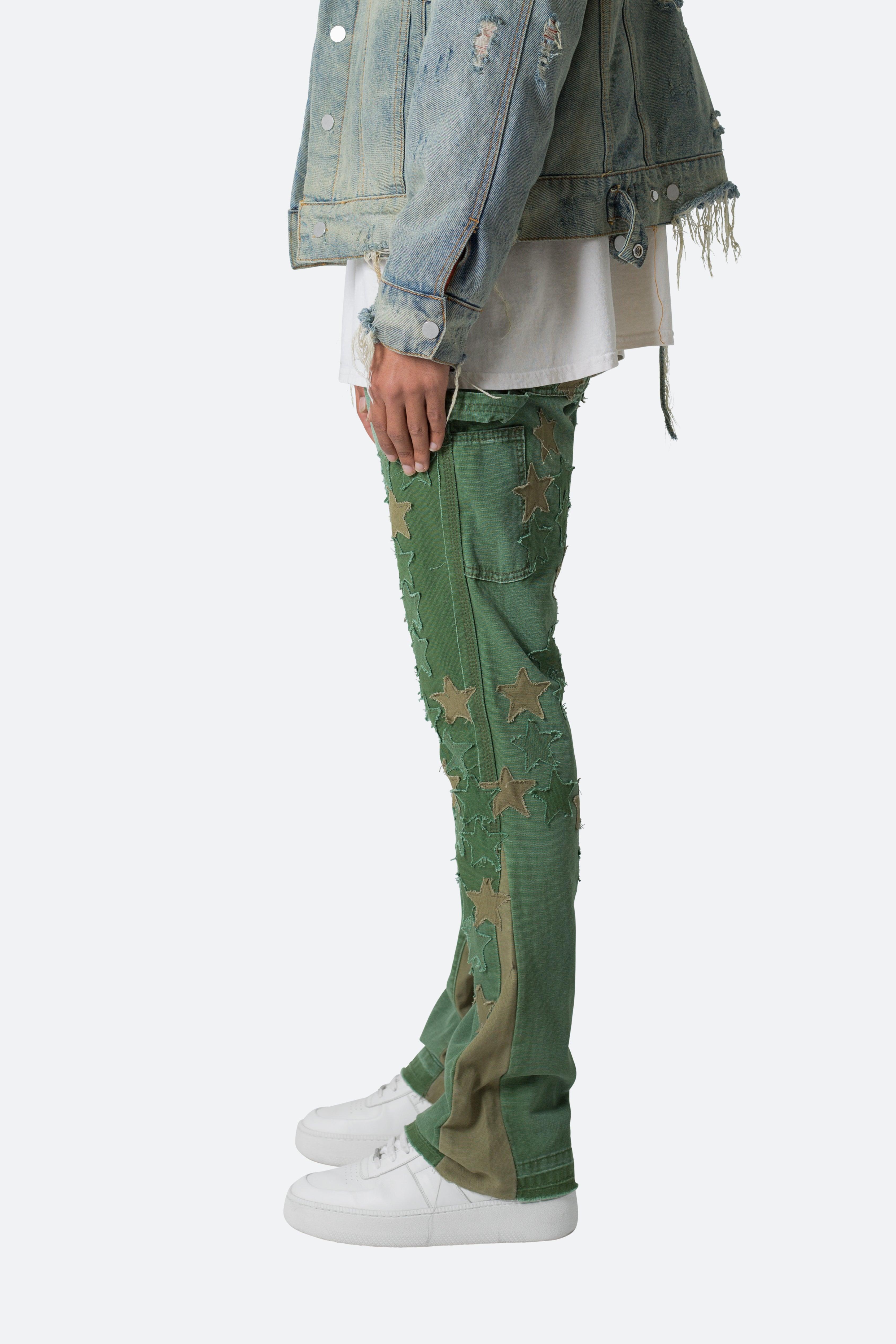 B451 Star Flare Denim - Olive Product Image