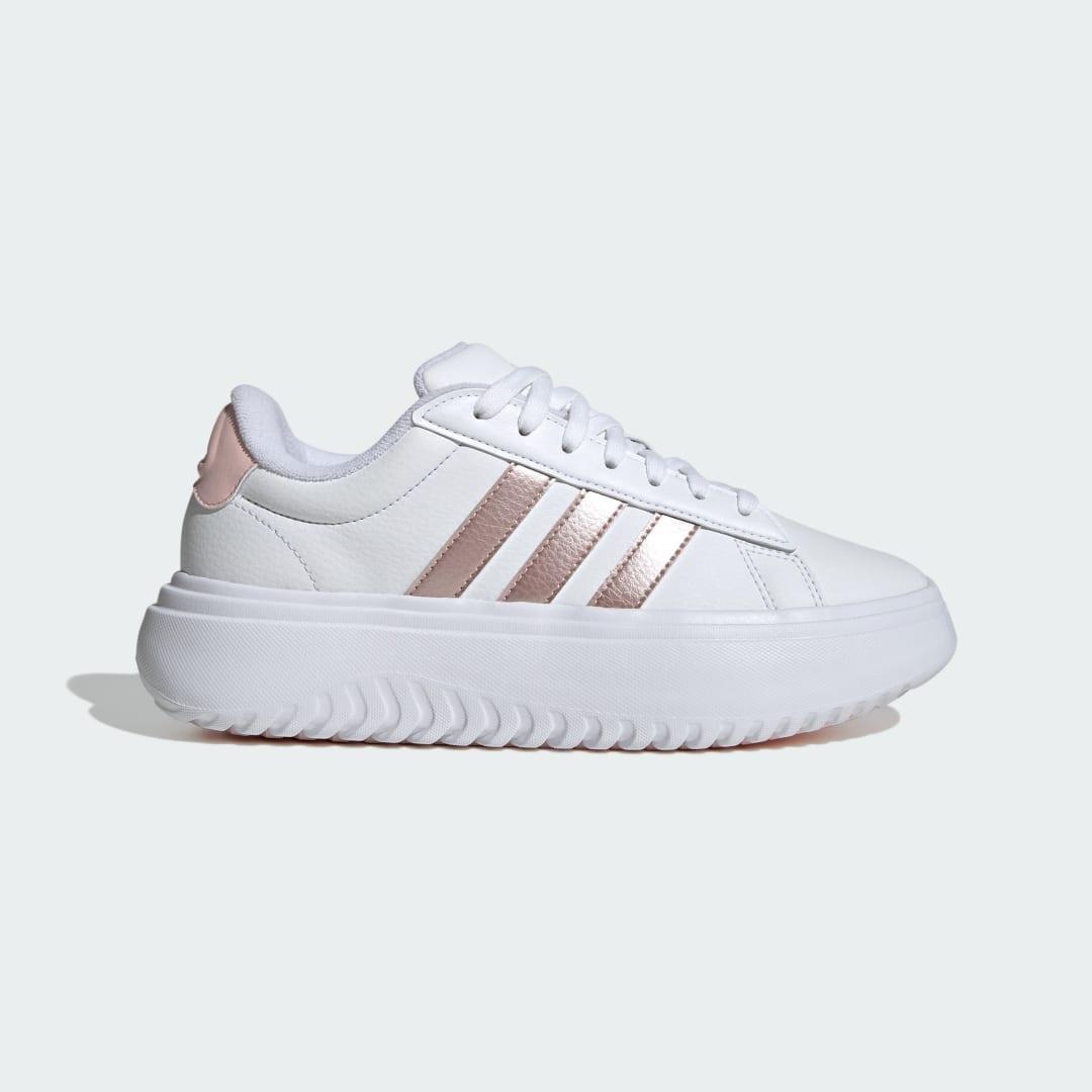 adidas Grand Court Platform Shoes Cloud White 10.5 Womens Product Image