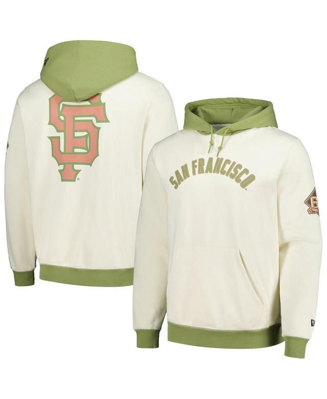 New Era Mens Cream San Francisco Giants Color Pop Pullover Hoodie - Cream, Green Product Image