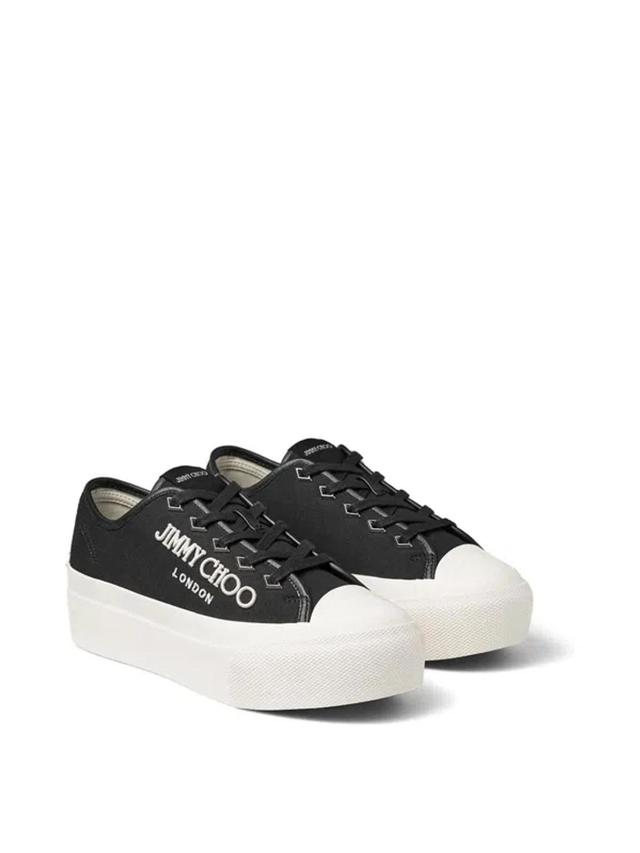 JIMMY CHOO Palma Maxi Sneakers In X Black/latte Product Image