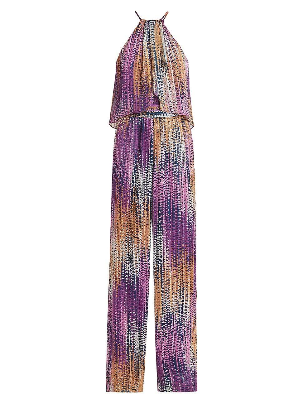 Womens Leora Tie-Dye Dotted Jumpsuit Product Image