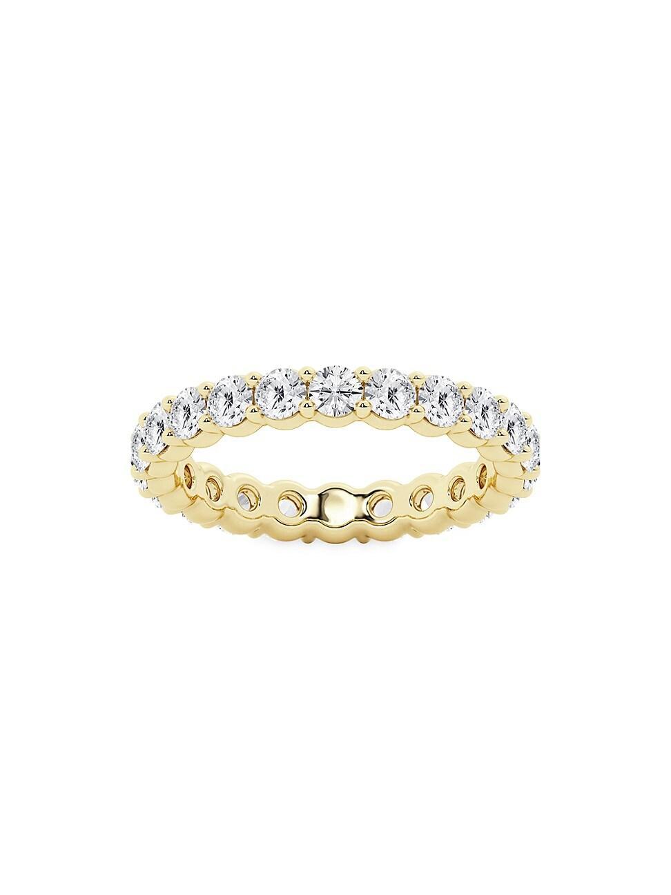 Womens 14K Yellow Gold & Round Lab-Grown Diamond Eternity Band/2.00-5.00 TCW Product Image