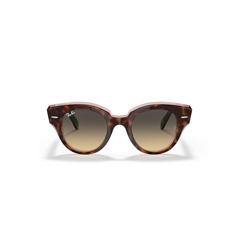 Ray-Ban 0RB2192 Roundabout (Havana on Transparent Pink/Brown Gradient) Fashion Sunglasses Product Image