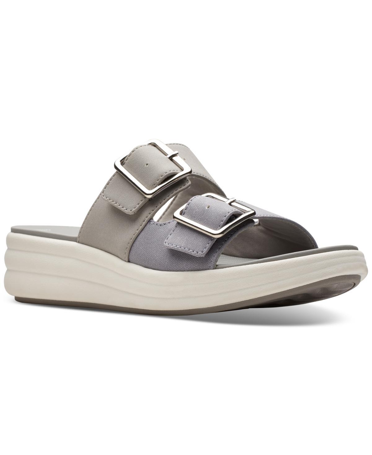 Clarks Womens Drift Buckle Slip-On Slide Wedge Sandals Product Image