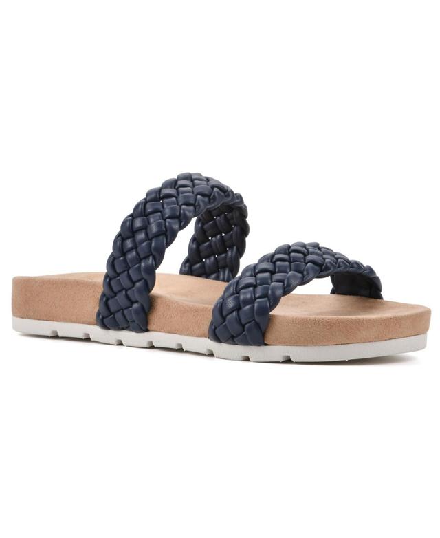 Cliffs by White Mountain Womens Truly Slide Sandals - Navy Product Image