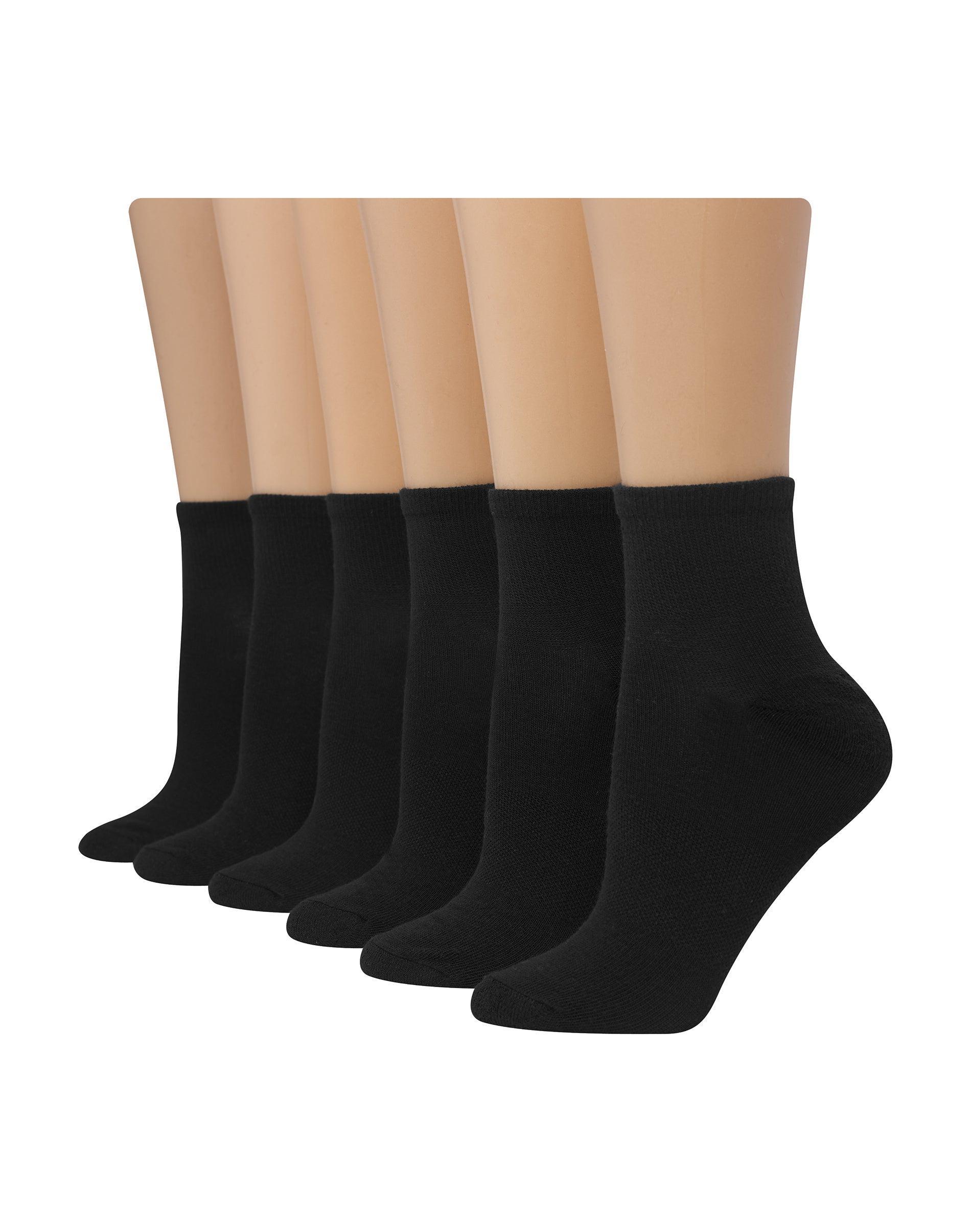 Hanes Comfort Fit Womens Ankle Socks, 6-Pairs Assortment 1 5-9 Product Image