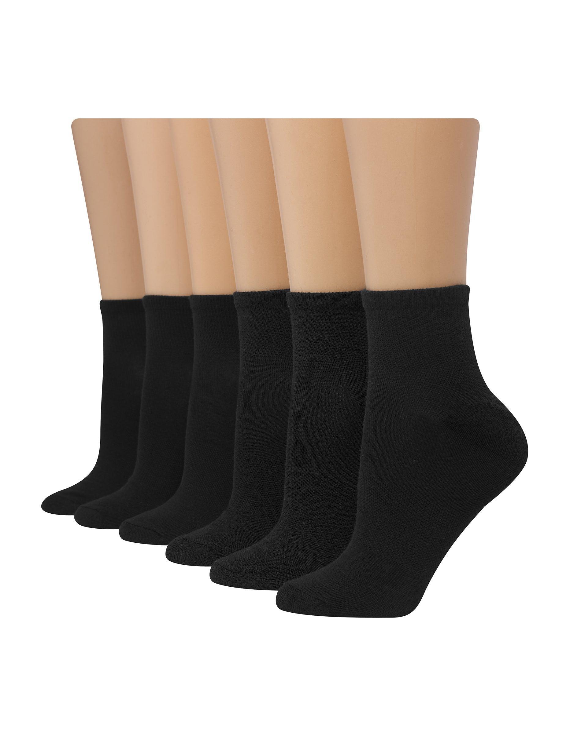 Hanes Comfort Fit Womens Ankle Socks, 6-Pairs Assortment 1 5-9 Product Image