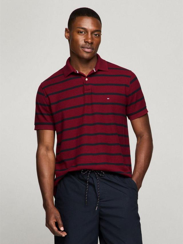 Tommy Hilfiger Men's Stripe Regular Fit Wicking Polo Product Image