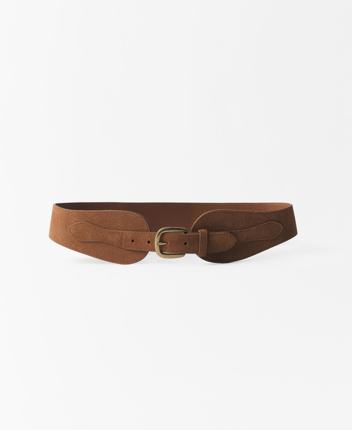 Mango Womens Wide Leather Belt Product Image