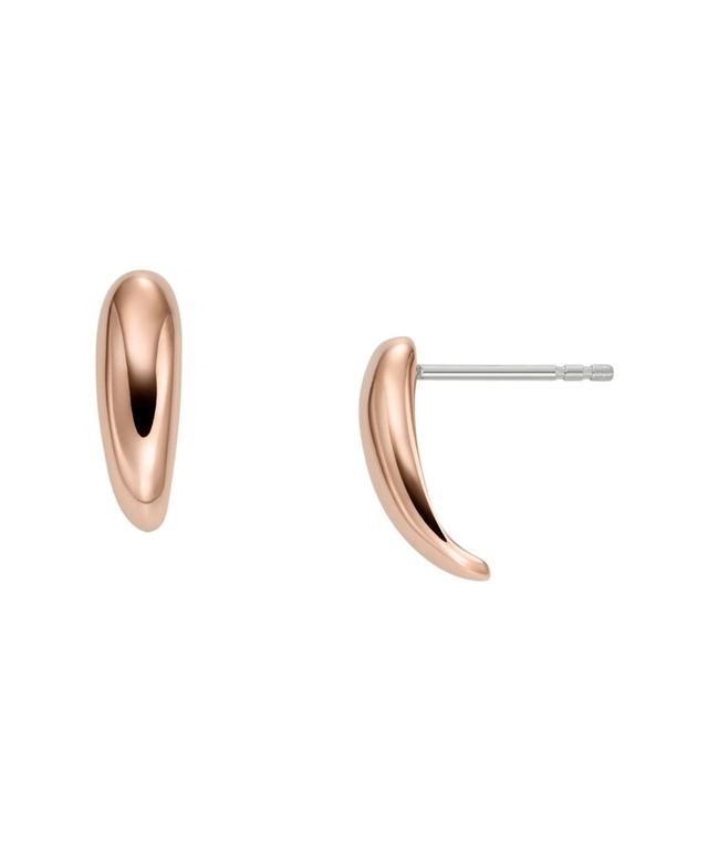 Skagen Womens Anja Pebble Rose Gold Stainless Steel Stud Earrings Product Image