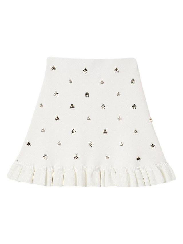 Sandro Clarane Embellished Ruffle Mini Skirt Product Image