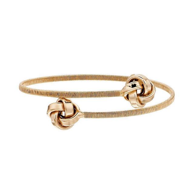 Sterling Silver Love Knot Bangle Bracelet, Womens, Gold Product Image