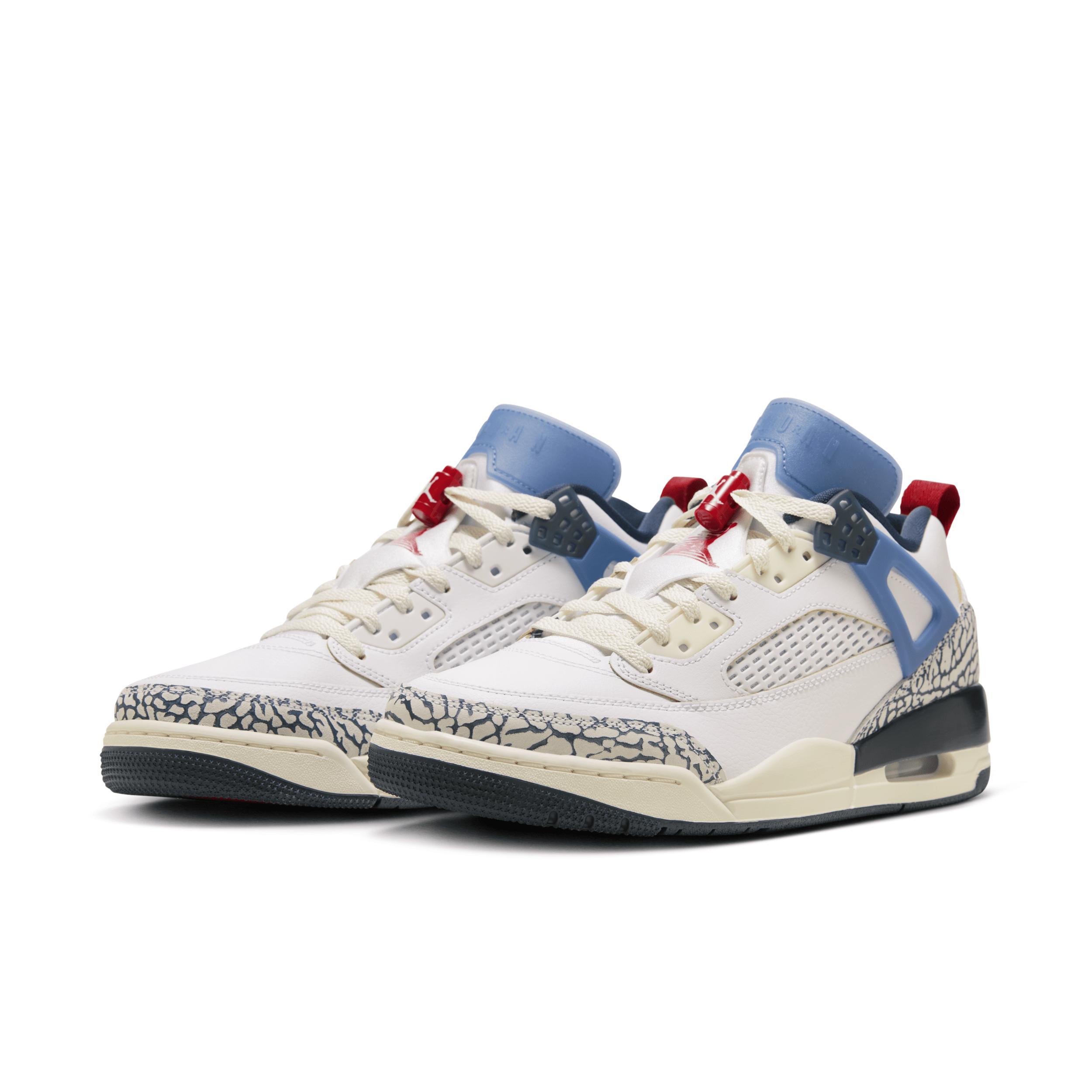 Jordan Mens Jordan Spizike Low CN - Mens Basketball Shoes White/Red/Navy Product Image