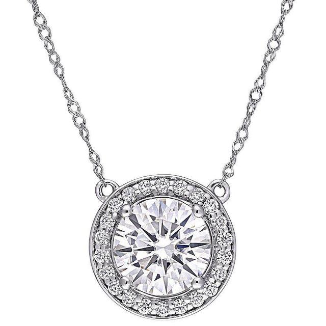 Stella Grace 14k White Gold 2 1/4 Carat T.W. Lab-Created Moissanite Circle Necklace, Womens Product Image